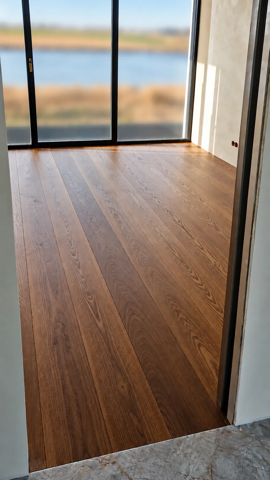 Wide Thermo Ash floorboards in an interior in Piotrkowice, photo 6
